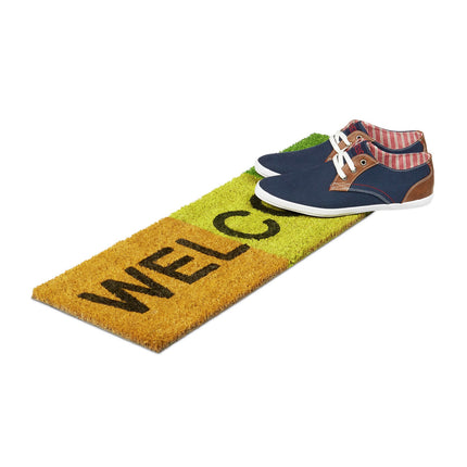 Rohožka z kokosového vlákna úzká „Welcome“