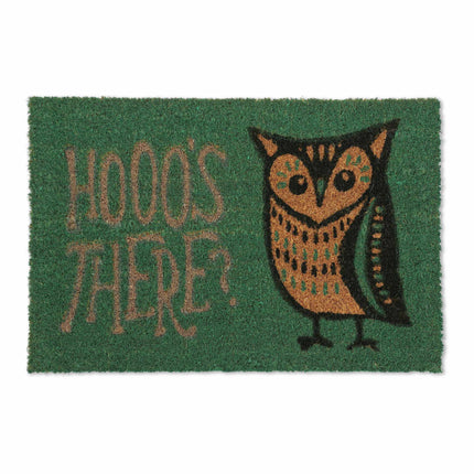 Doormat coconut fiber owl & text