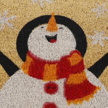 Paillasson bonhomme de neige en fibre de coco