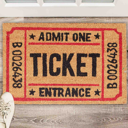 Door mat coconut fiber ticket