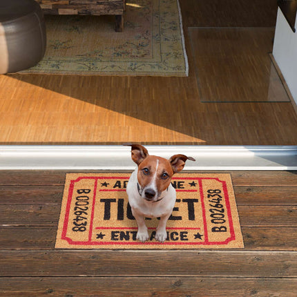 Door mat coconut fiber ticket
