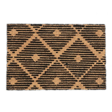 Doormat coconut fiber with checkered pattern