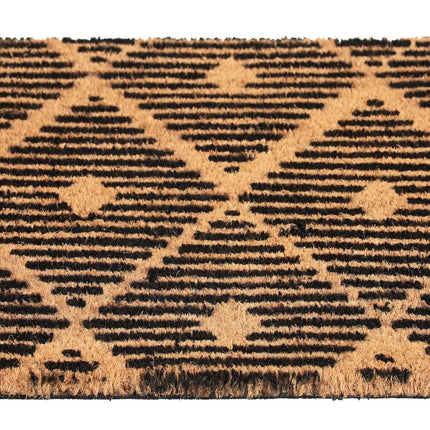 Doormat coconut fiber with checkered pattern