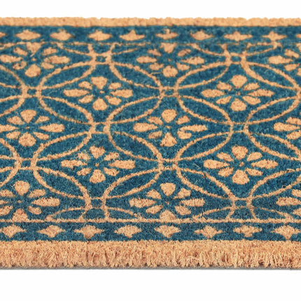 Paillasson en fibre de coco avec motif floral