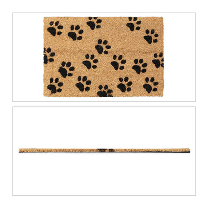 Doormat coconut fiber with paws