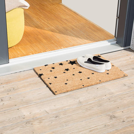 Door mat coconut fiber with star motif