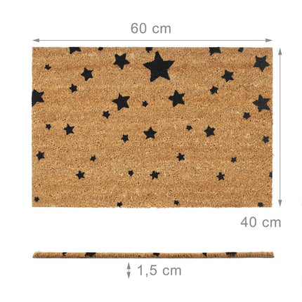Door mat coconut fiber with star motif