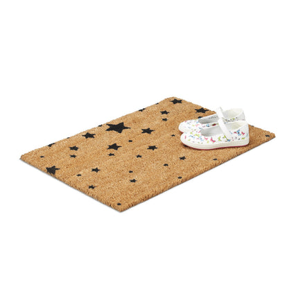 Door mat coconut fiber with star motif