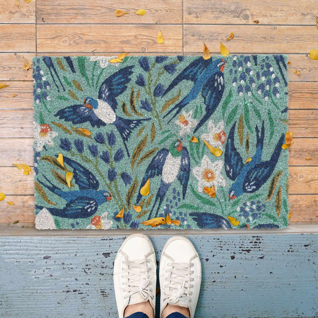 Doormat coconut fiber with swallows