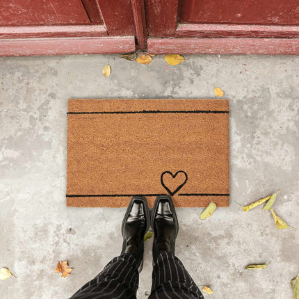 Door mat coconut heart
