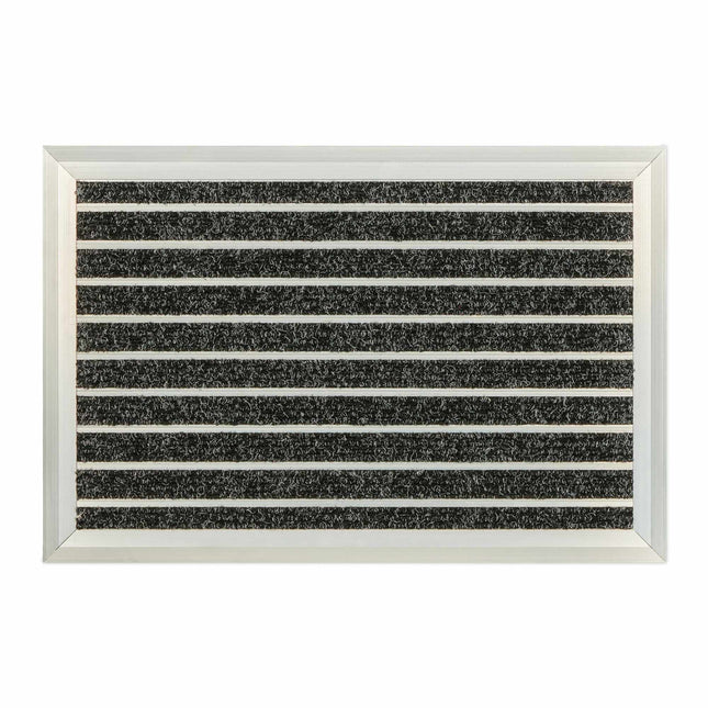 Fußmatte in Aluminium schwarz