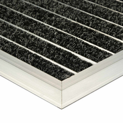Fußmatte in Aluminium schwarz