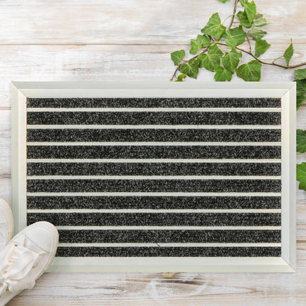 Fußmatte in Aluminium schwarz