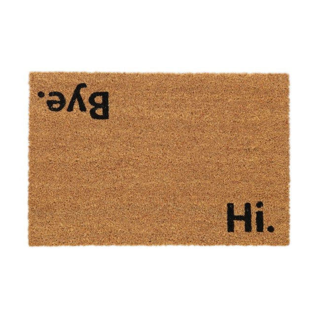 Fußmatte aus Kokosnuss "Hallo. Tschüss."