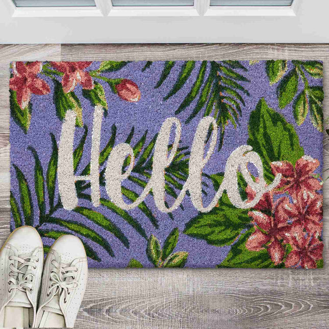 Fußmatte aus Kokosnuss Hello