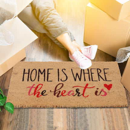 Door mat in coconut "Home