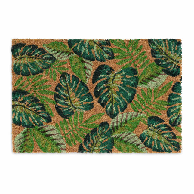 Fußmatte aus Kokosnuss-Monstera-Blättern