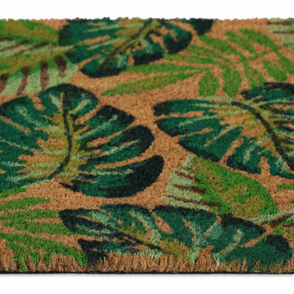 Fußmatte aus Kokosnuss-Monstera-Blättern