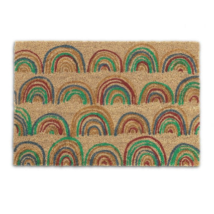 Fußmatte aus Kokosnuss „Regenbogen“