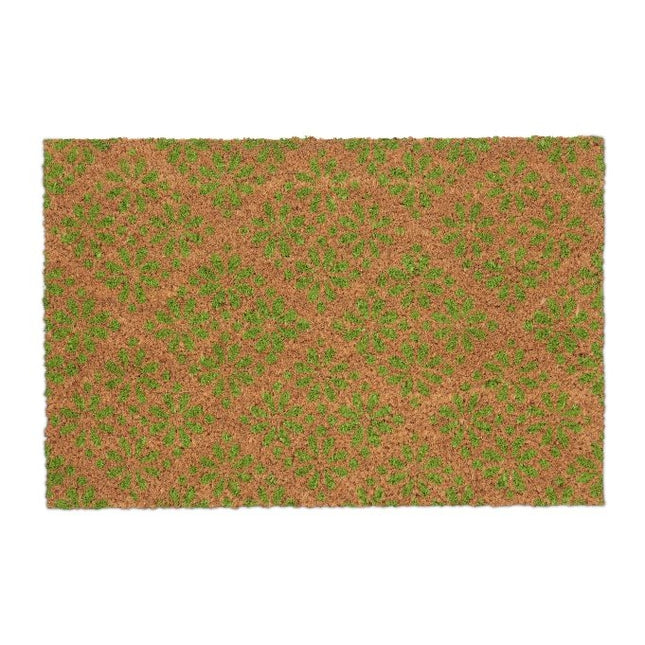Fußmatte aus Kokosnuss mit Blumenmuster