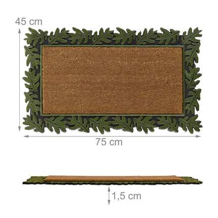 Door mat "leaf" rubber & coconut