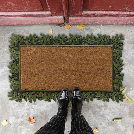 Door mat "leaf" rubber & coconut