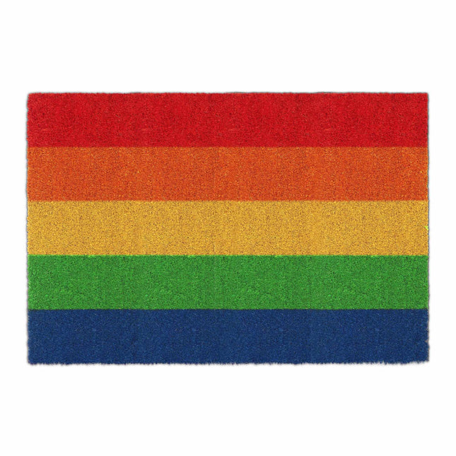 Fußmatte aus Kokosnuss in Regenbogenfarben