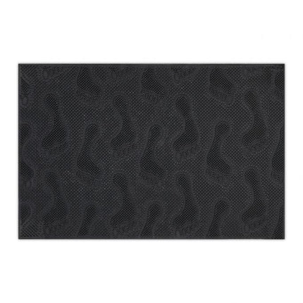 Door mat rubber design footprint