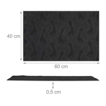 Door mat rubber design footprint
