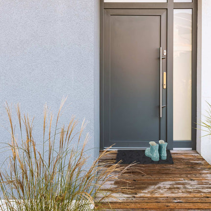 Door mat rubber design footprint