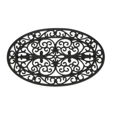 Door mat rubber ornament oval