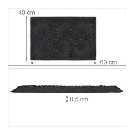 Door mat rubber with shells