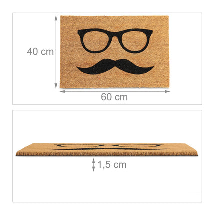 Fußmatte mit Kokosnuss "Mustasch