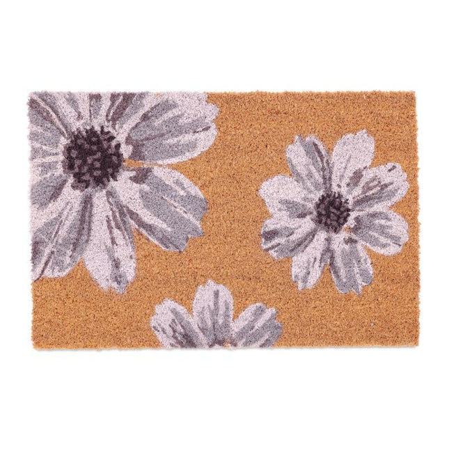 Fußmatte mit Kokosnuss und Blumen