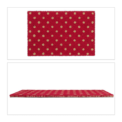 Door mat with coconut dotted