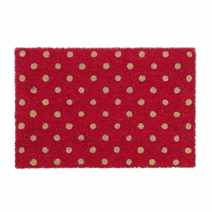 Door mat with coconut dotted