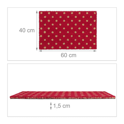 Door mat with coconut dotted