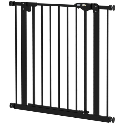 Hundetürschutzgitter, 74-80 cm, Metall & Kunststoff, Schwarz