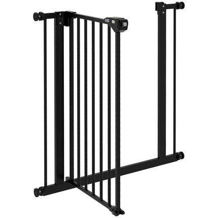 Hundetürschutzgitter, 74-80 cm, Metall & Kunststoff, Schwarz