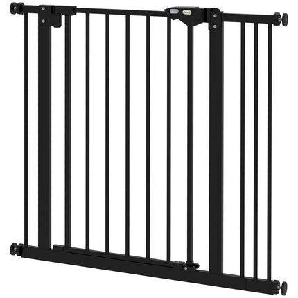 Hundeschutzgitter – Verstellbar, ohne Bohren, Schwarz, 74–87 cm