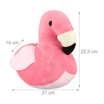 Cale-porte en tissu flamant rose