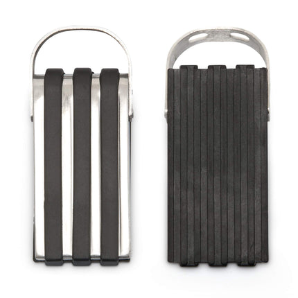 Door stop stainless steel set of 2 rubberized