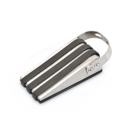 Door stop stainless steel set of 2 rubberized