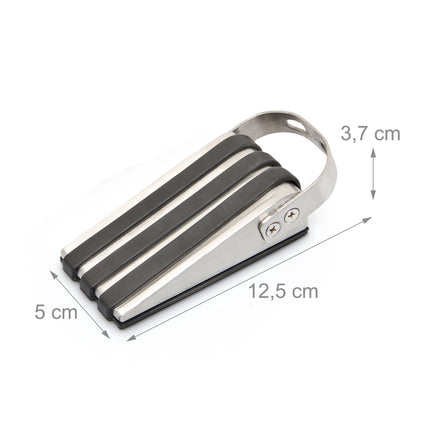 Door stop stainless steel set of 2 rubberized