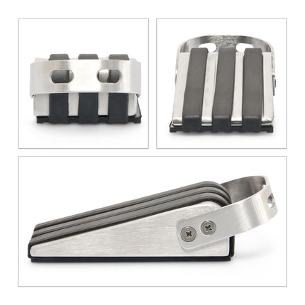 Door stop stainless steel set of 2 rubberized