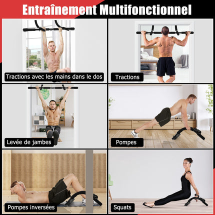 Doorway Pull-Up Bar, No-Drill, 150kg, Padded Handles
