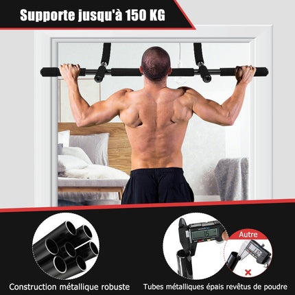Doorway Pull-Up Bar, No-Drill, 150kg, Padded Handles