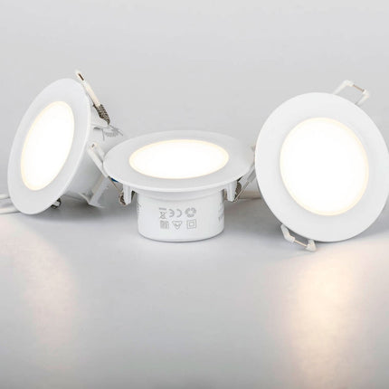 Doris 230V Dimmbarer Downlight-Strahler 3000K 400lm IP65 3er-Pack Weiß