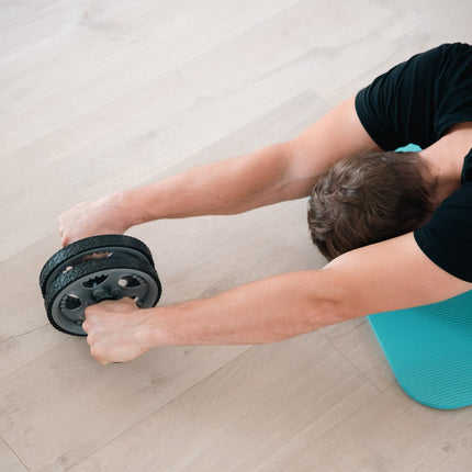 Double Ab Roller Wheel – Dual Wheels, Non-Slip Handles