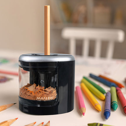 Double Electric Pencil Sharpener, 2 Holes, Replaceable Blades